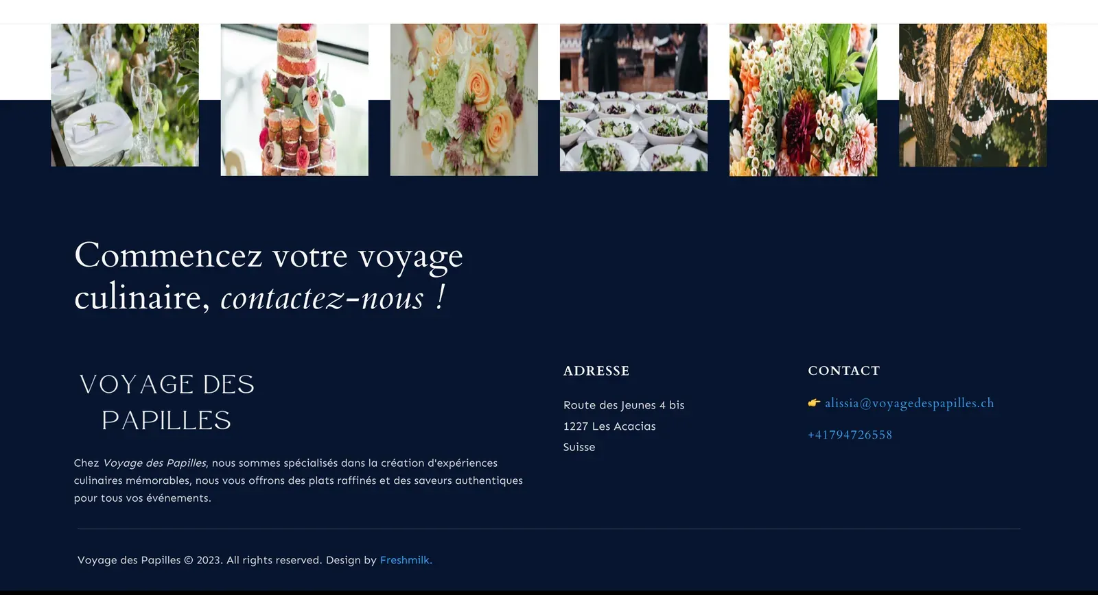Final call to action and footer