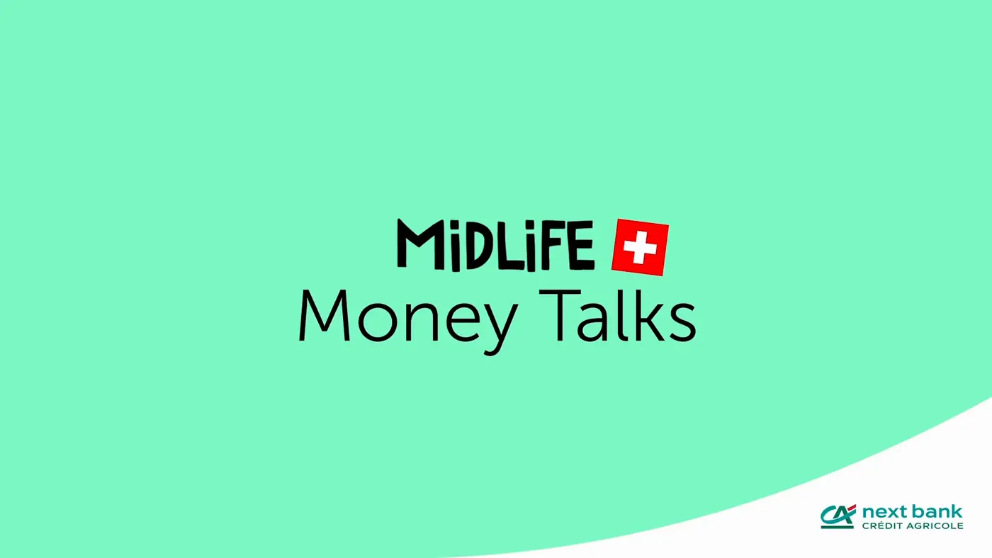 Midlife Money Talks title card, Crédit Agricole next bank