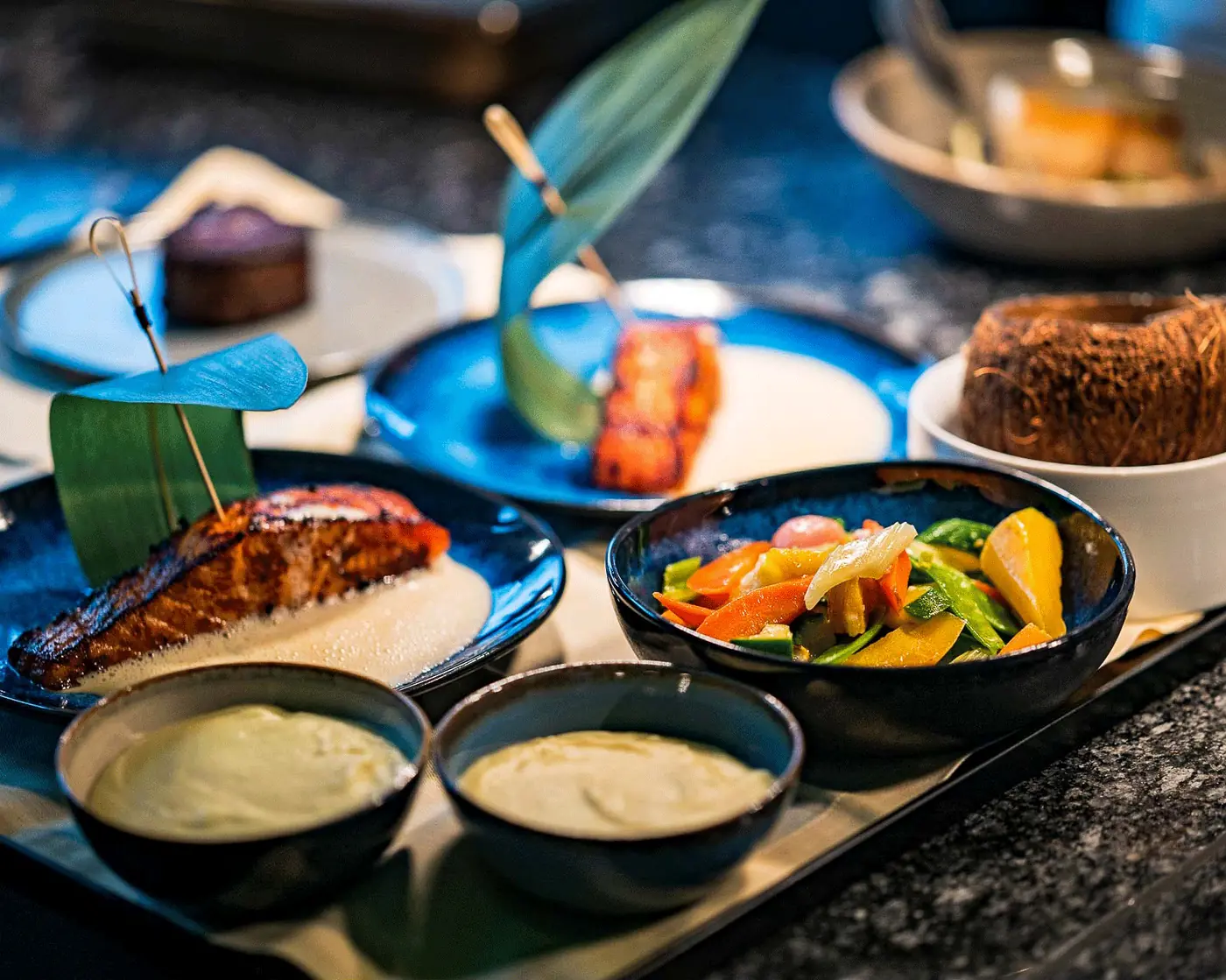 A sharing menu at LeFloris