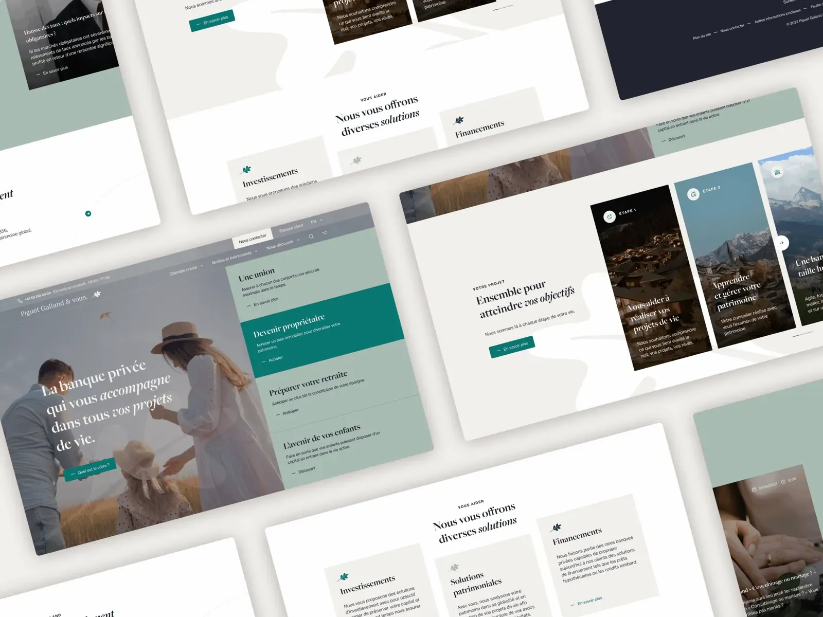 Piguet Galland & Cie web pages designed by Freshmilk