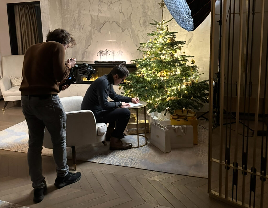 Adrien en tournage